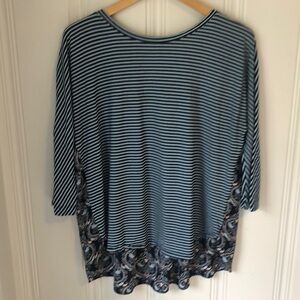 LOFT blue striped shirt